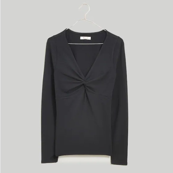 Madewell Twist-Front Long-Sleeve Tee - Picture 2 of 6